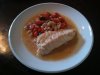 Scraping the bottom of the freezer: Grey-barred cod baked with tomatoes & beans